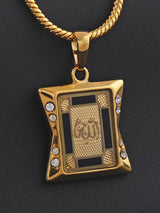 Religious God Symbol Gold Plated Enamelled Pendant