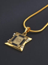 Religious God Symbol Gold Plated Enamelled Pendant