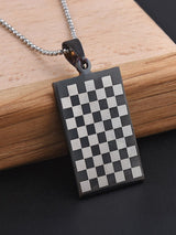 Chess Board Stainless Steel Dog Tag