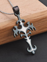 Designer Cross Black Plated Mens Pendant