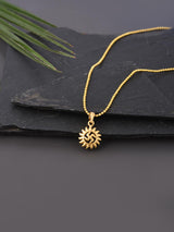 Ethnic Swastik Gold Plated Pendant