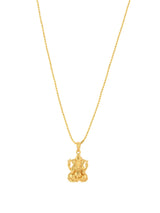 Spiritual Gold Plated Ganpati Murti Pendant