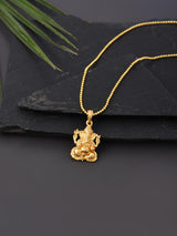 Spiritual Gold Plated Ganpati Murti Pendant