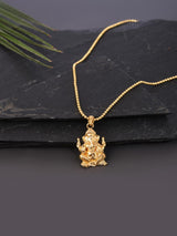 Spiritual Gold Plated Ganpati Pendant