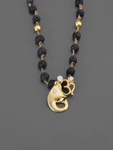 Ganpati Omkar Gold Plated Pendant