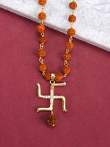 Swastik and Rudraksha Mens Pendant