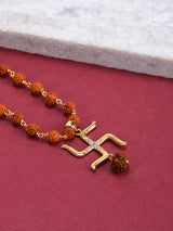 Swastik and Rudraksha Mens Pendant