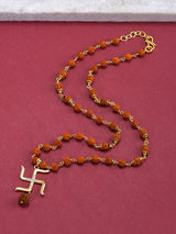 Swastik and Rudraksha Mens Pendant