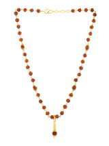 Religious Gold Plated Gada Rudraksha Pendant