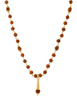 Religious Gold Plated Gada Rudraksha Pendant