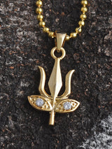 Gold Plated Trishul Pendant