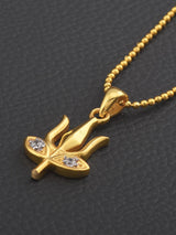 Gold Plated Trishul Pendant