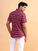 half sleeves print shirt