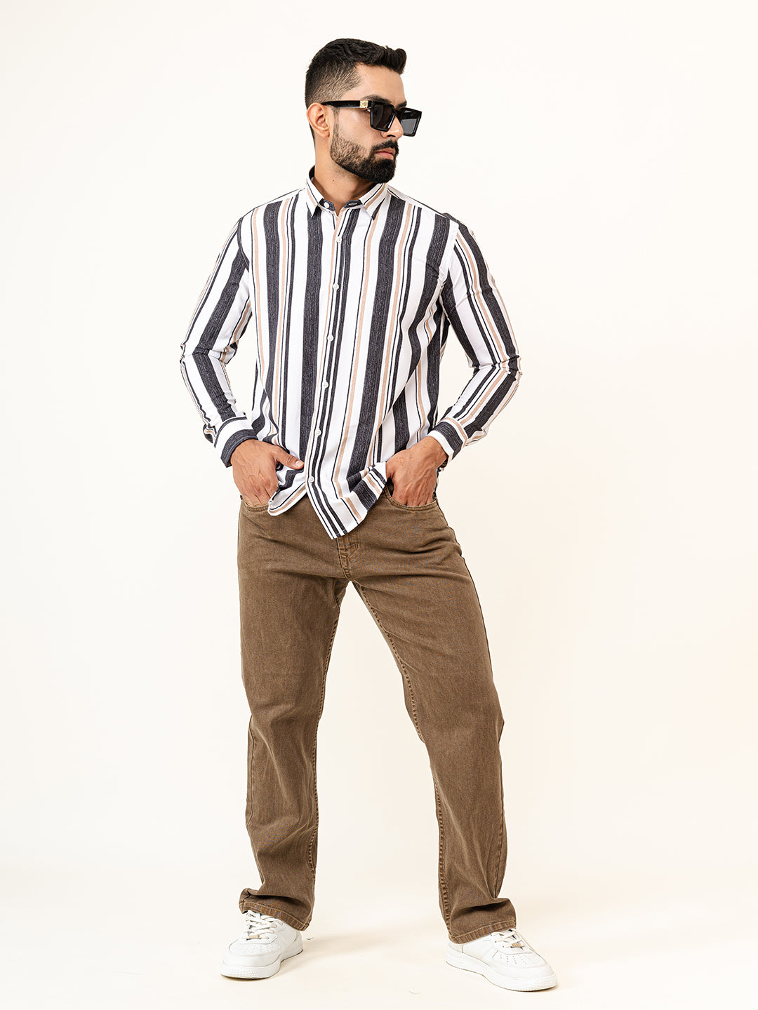 Stripes Crepe Shirt