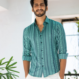 Tribal Crepe Printed Shirt For Men