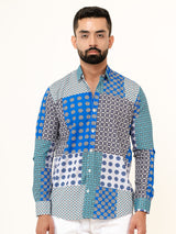 Blue Bohemian Full Sleeve Printed Shirt