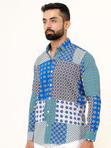 Blue Bohemian Full Sleeve Printed Shirt