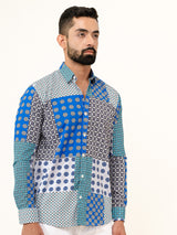 Blue Bohemian Full Sleeve Printed Shirt