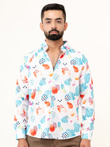 Abstract Crepe Printed Shirt For Men