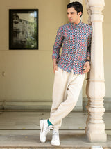 Multicolor Triangle Cheque Print Shirt