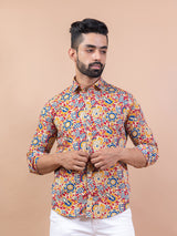 Multicolor Full Sleeves Printed Shirt