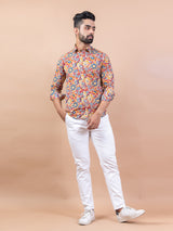 Multicolor Full Sleeves Printed Shirt