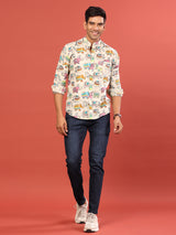 Multi Color Elephant Full Sleeve Printed Shirt