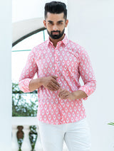 Ikat Print Full Sleeves Cotton Shirt