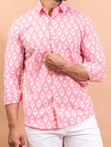 Ikat Print Full Sleeves Cotton Shirt