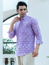 Bandhani Full Sleeves Cotton Printed Shirt For Men