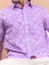 Bandhani Full Sleeves Cotton Printed Shirt For Men