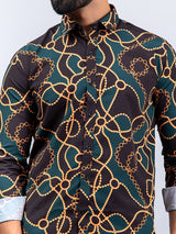 Crepe Full Sleeves Digital Printed Shirt