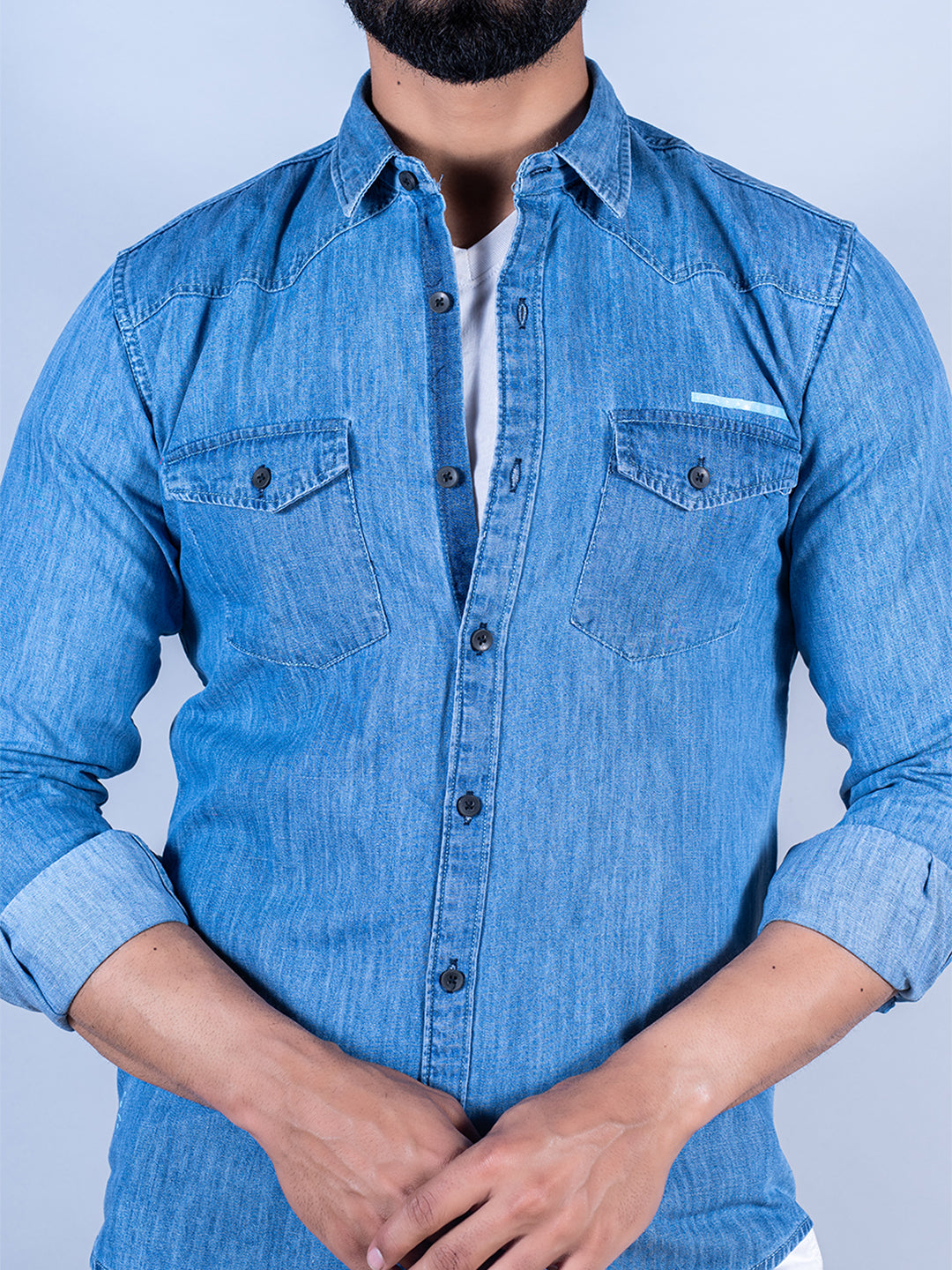 Denim Shirt Spring Outfit Special! Introducing stylish outfits &  recommended items using men's royal spring clothes. | Men's Fashion Media  OTOKOMAE