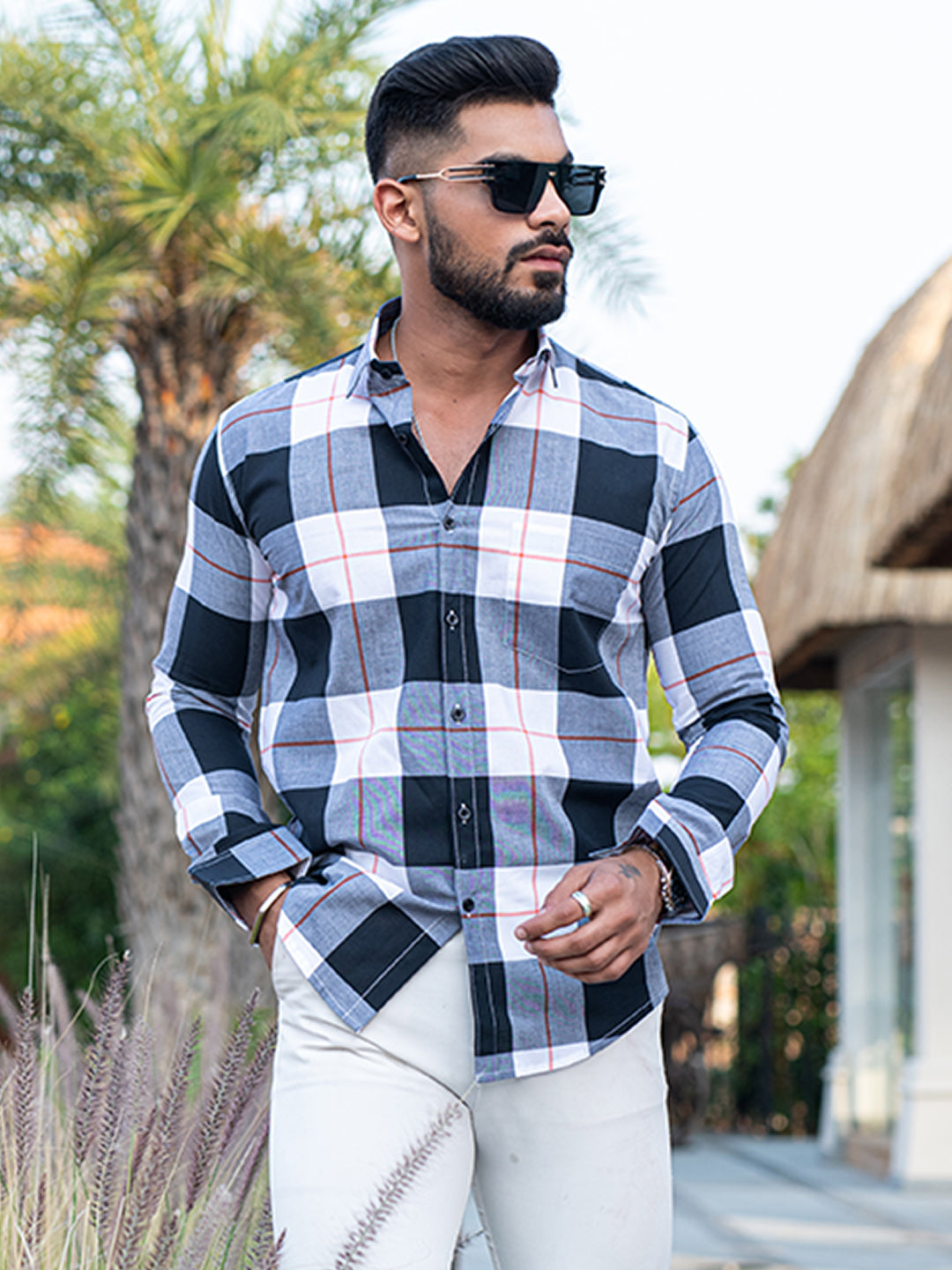 multicolor check shirt