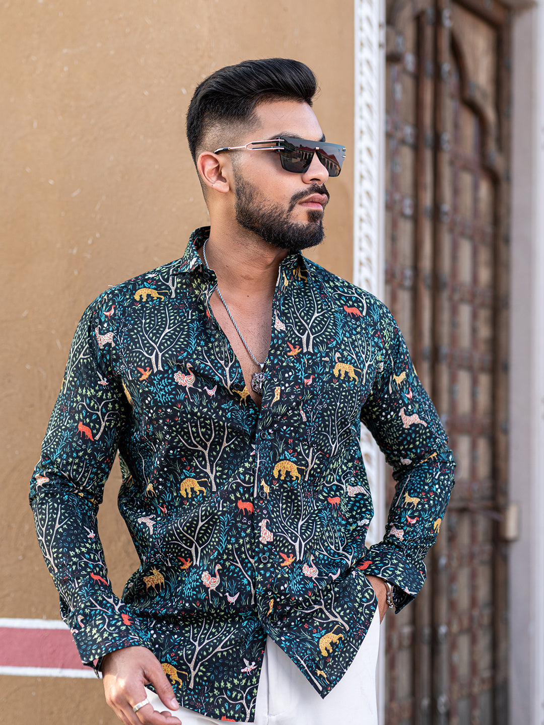 Buy Jungle Safari Printed Shirt Online | Tistabene XL