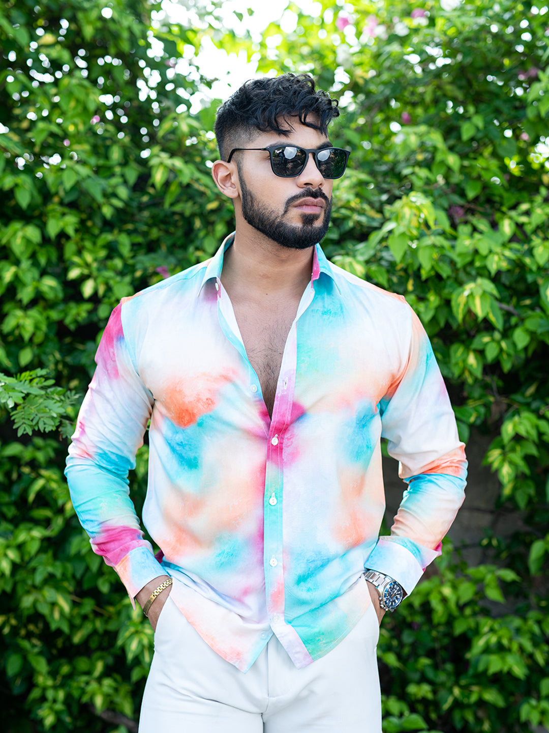 Multicolor Full Sleeves Modal Shirt