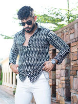 black printed shirt for men