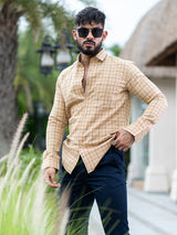 Light Ochre check shirt