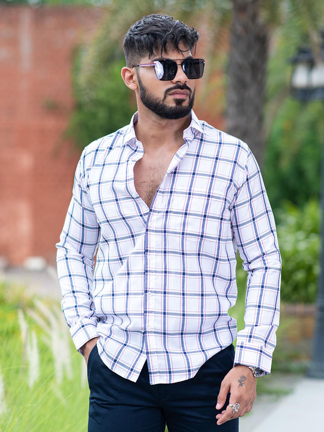 White Check Shirt 