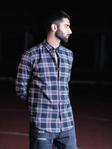 cotton check shirt for men