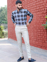 cotton check shirt for men