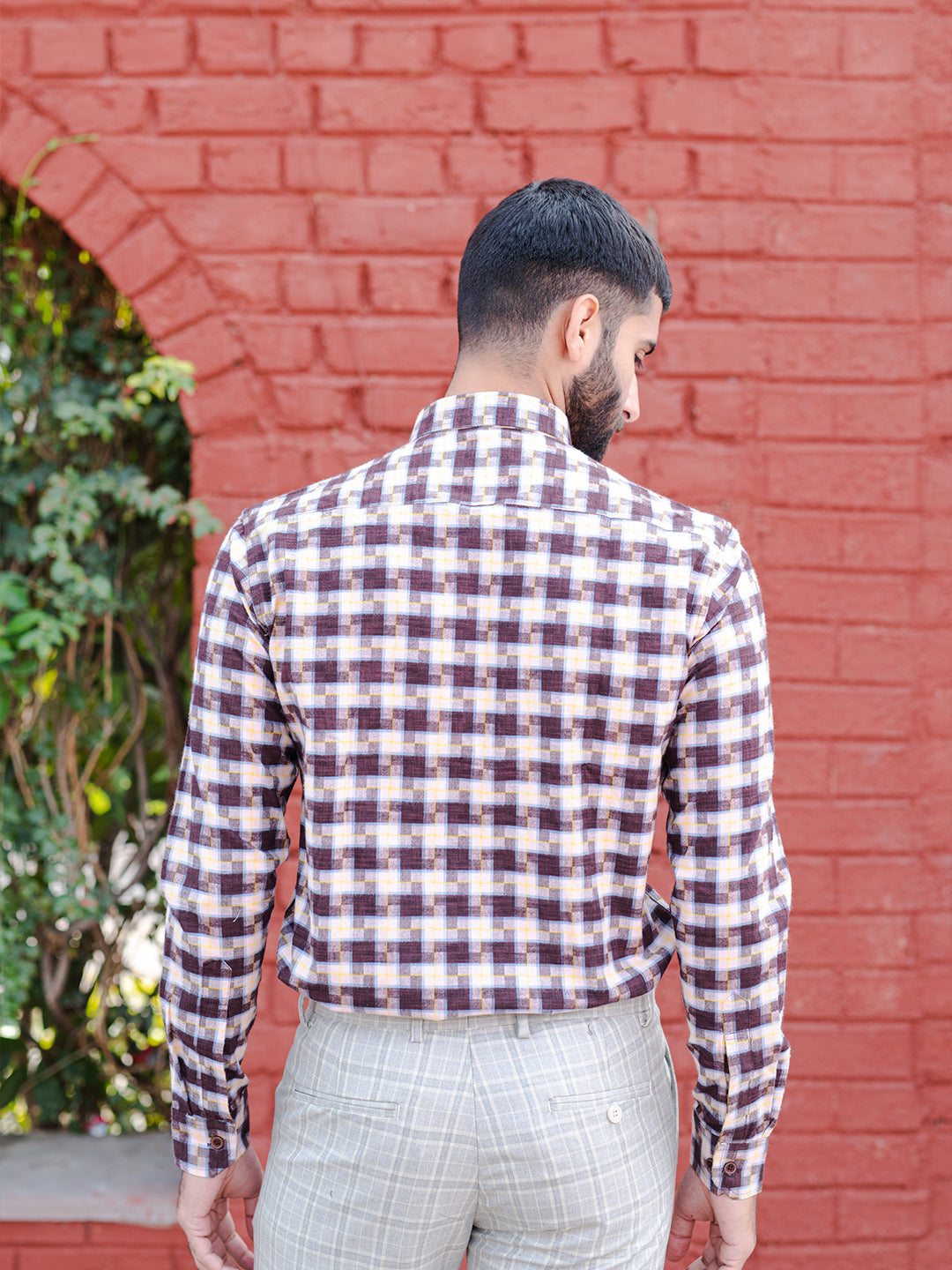 double pocket check shirts