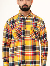 Multi Checks 2 Pockets Full Sleeves Combed Cotton Shirt