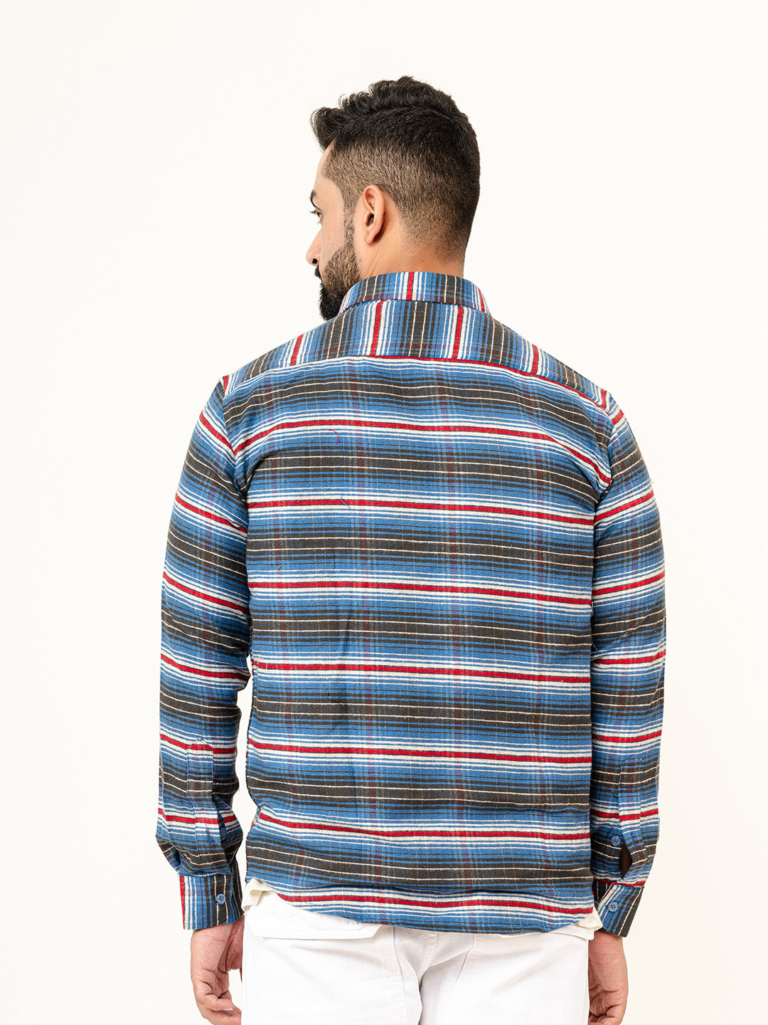 Multi Checks 2 Pockets Full Sleeves Combed Cotton Shirt