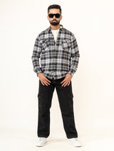 Black Checks 2 Pockets Full Sleeves Combed Cotton Shirt