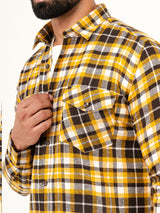 Multi Checks 2 Pockets Full Sleeves Combed Cotton Shirt