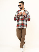 Multi Checks 2 Pockets Full Sleeves Combed Cotton Shirt