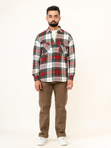 Multi Checks 2 Pockets Full Sleeves Combed Cotton Shirt