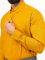 Mustard Yellow Full Sleeves Cotton Shirt