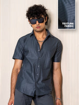 Grey Turkish Weave Half Sleeve Shirt